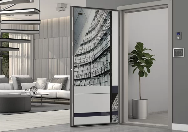 GLASS DİJİTAL BASKI DAİRE KAPISI